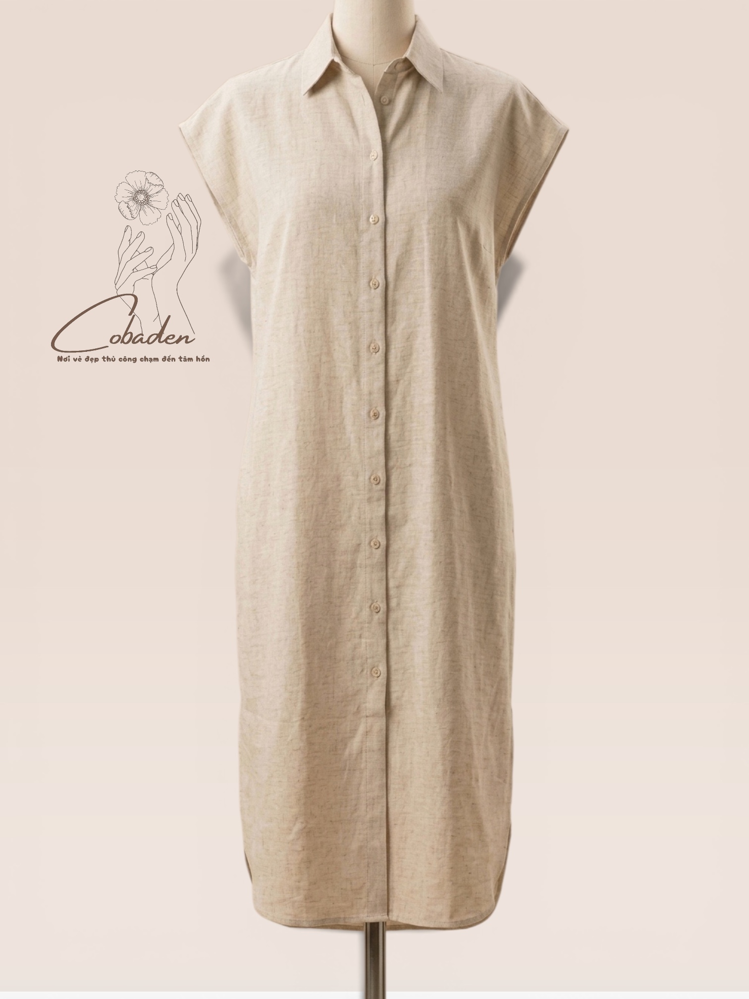 ĐẦM SƠ MI THÊU TAY