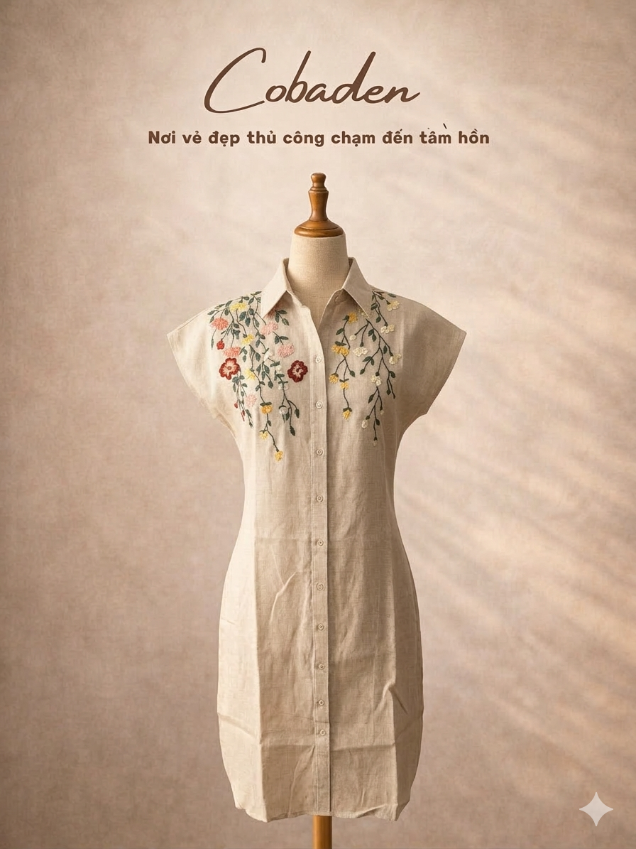 ĐẨM SƠ MI THÊU TAY