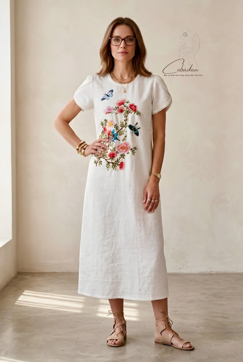 ĐẦM SUÔNG THÊU TAY 